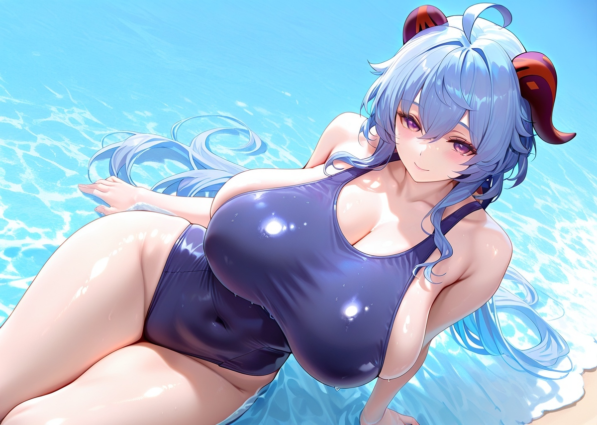 泳装甘雨-pixiv插画-作品交流服务