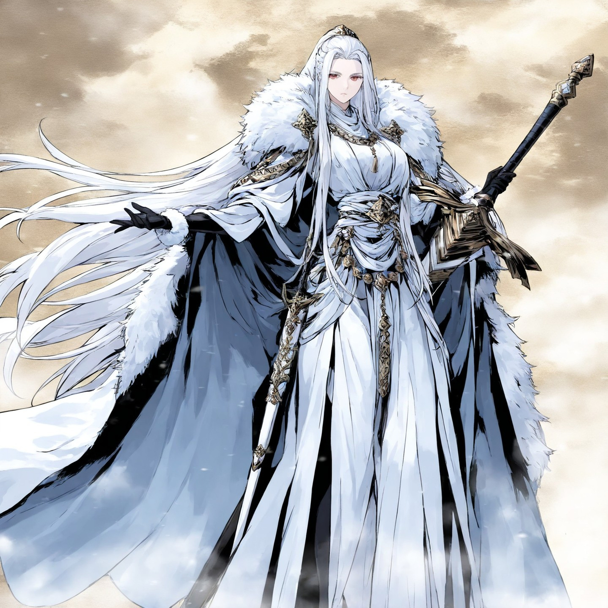 清冷仙子形象固定-pixiv插画-作品交流服务