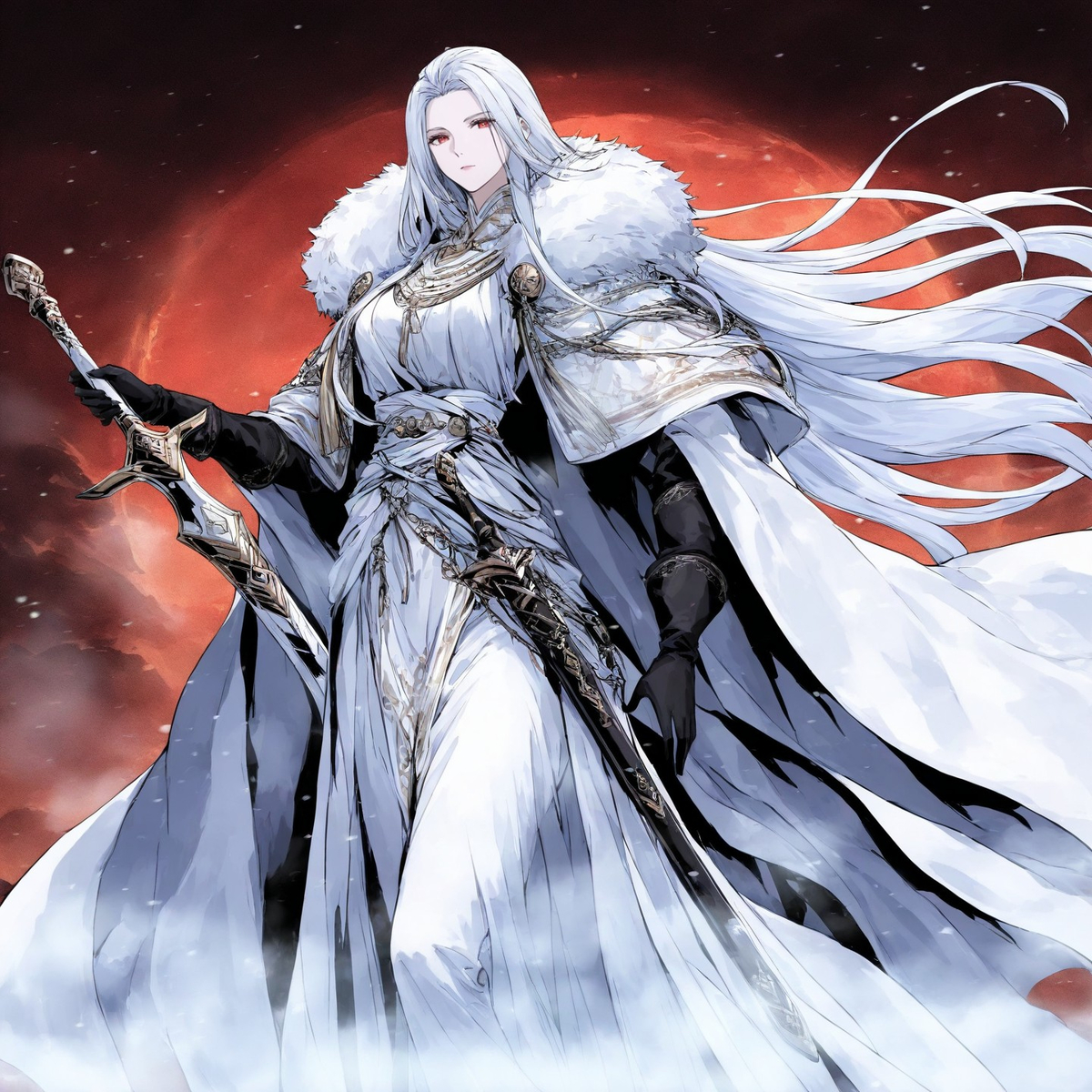 清冷仙子形象固定-pixiv插画-作品交流服务