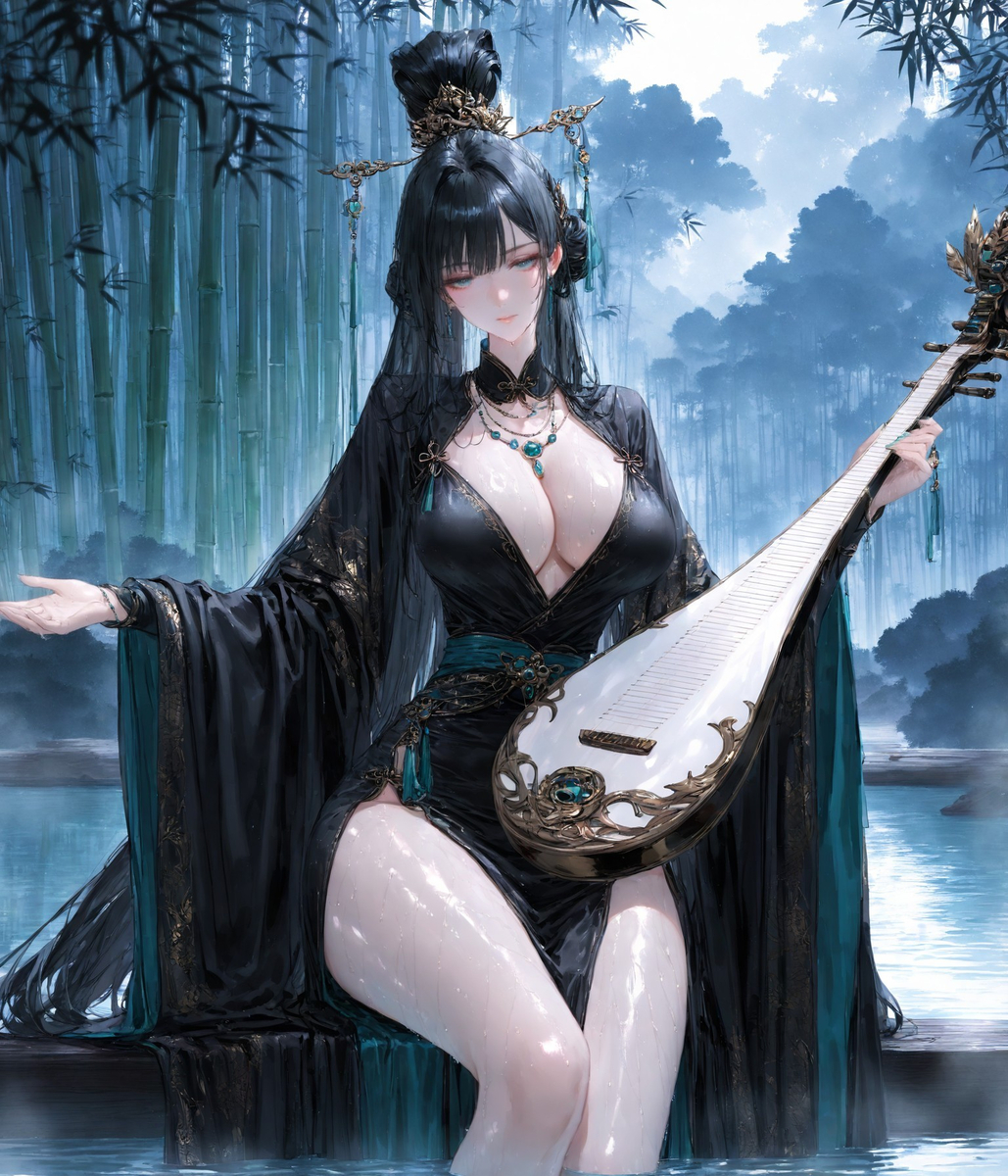 郎君，可否留下听我最后一曲-pixiv插画-作品交流服务