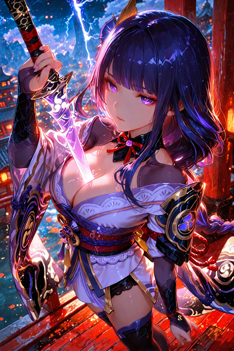 Raiden Shogun-pixiv插画-作品交流服务