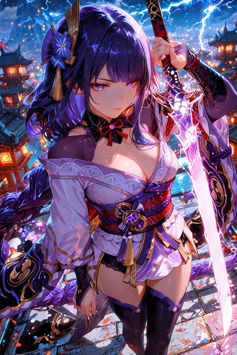 Raiden Shogun-pixiv插画-作品交流服务