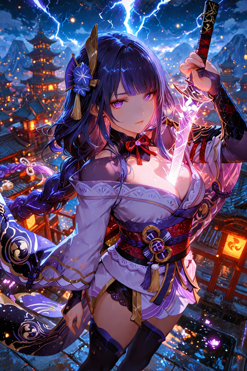 Raiden Shogun-pixiv插画-作品交流服务