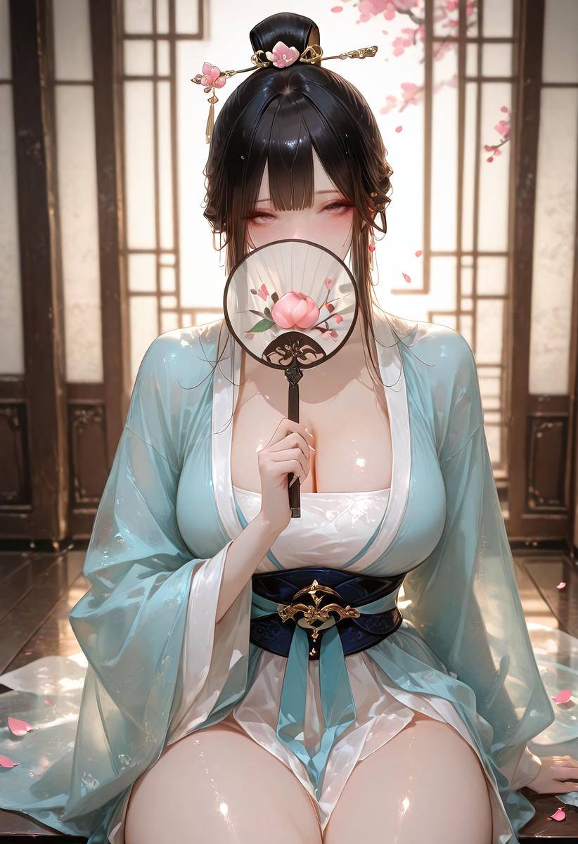 犹抱琵琶半遮面-pixiv插画-作品交流服务