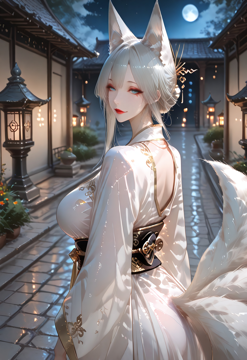 血月妖狐-pixiv插画-作品交流服务