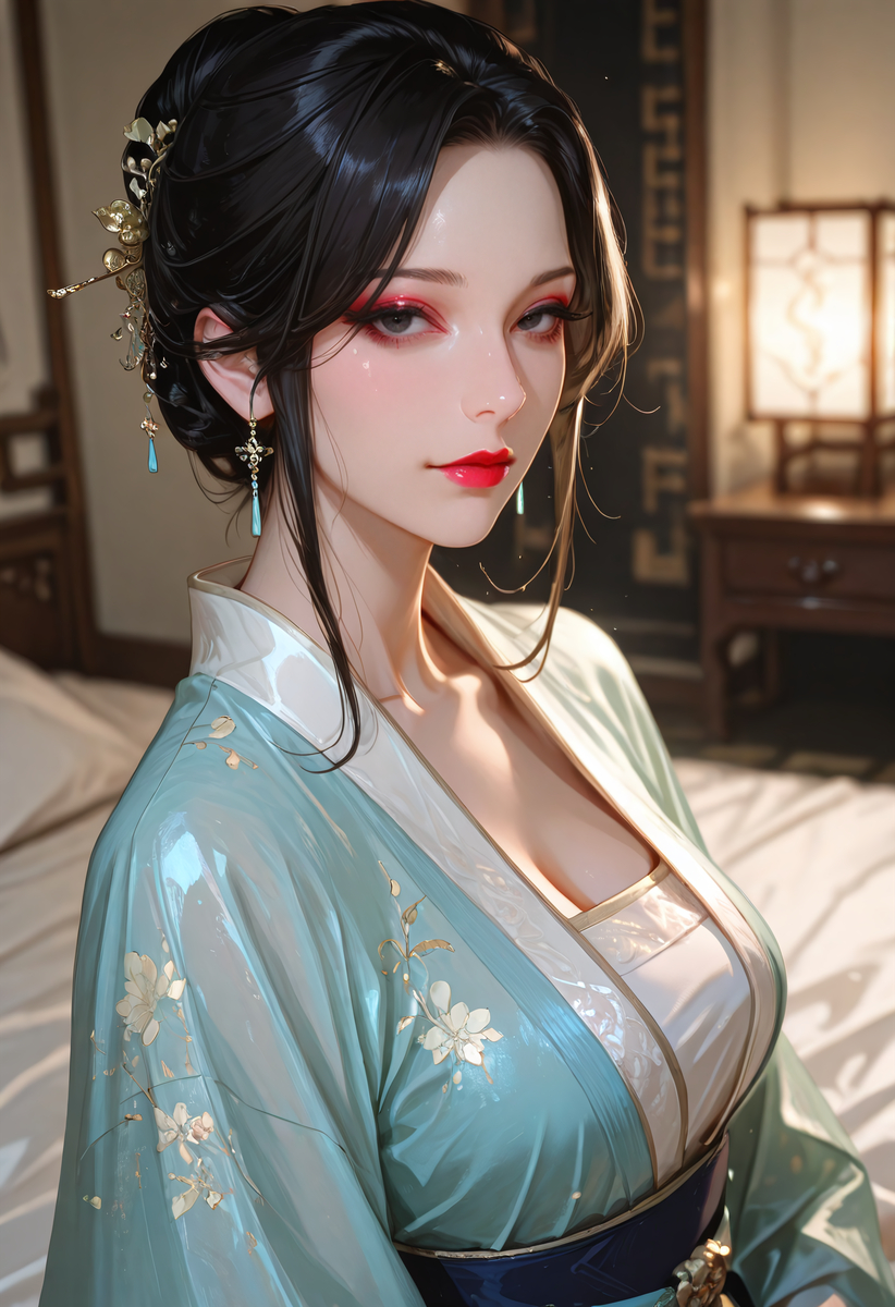 汉服女子-pixiv插画-作品交流服务