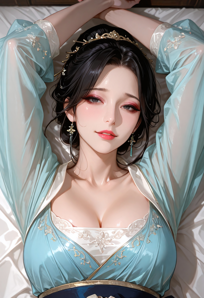 汉服女子-pixiv插画-作品交流服务