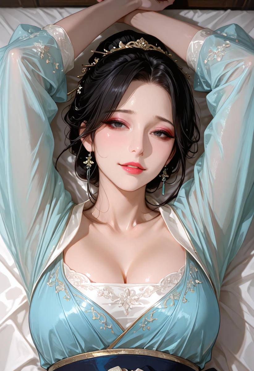 汉服女子-pixiv插画-作品交流服务