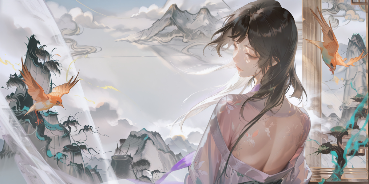 水墨-pixiv插画-作品交流服务