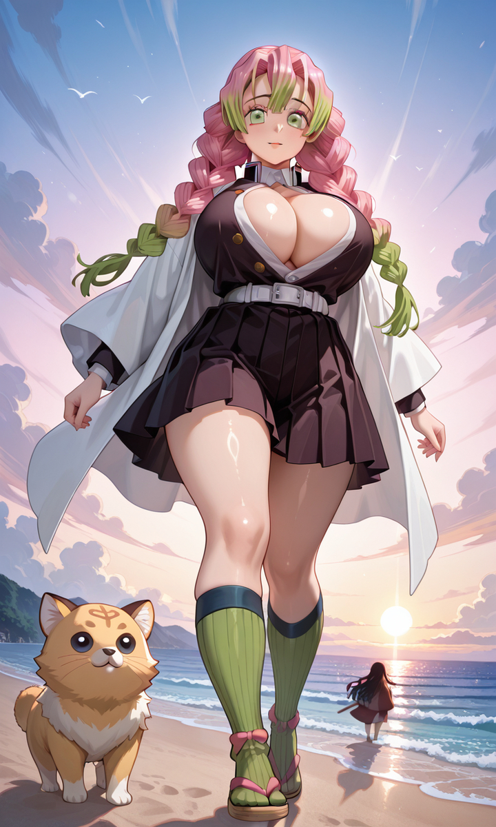 甘露寺蜜璃 かんろじみつり Kanroji Mitsuri-pixiv插画-作品交流服务