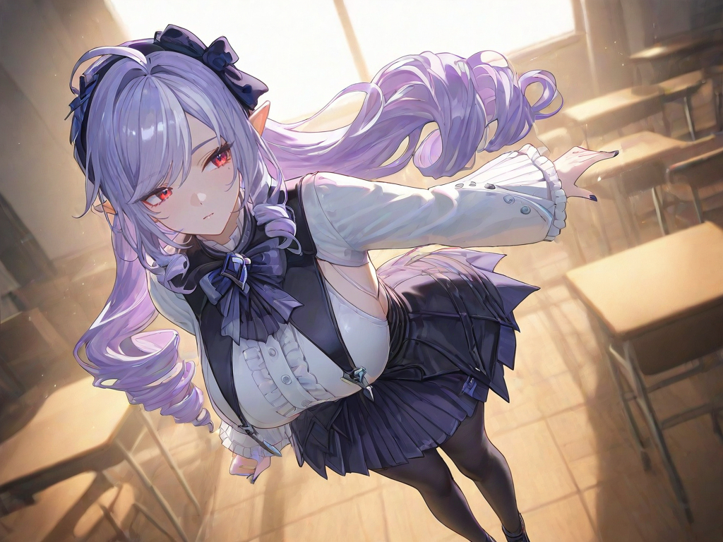 Classmate Vivian 🦇💜👀-pixiv插画-作品交流服务