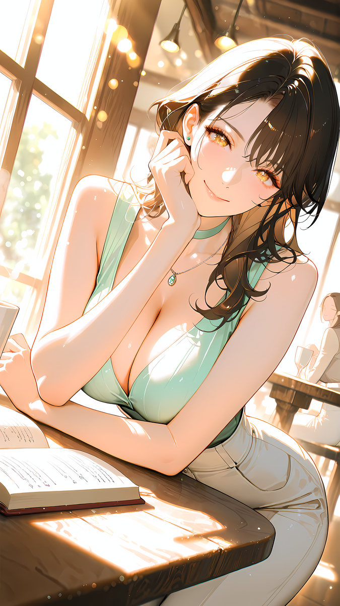 午后咖啡厅-pixiv插画-作品交流服务