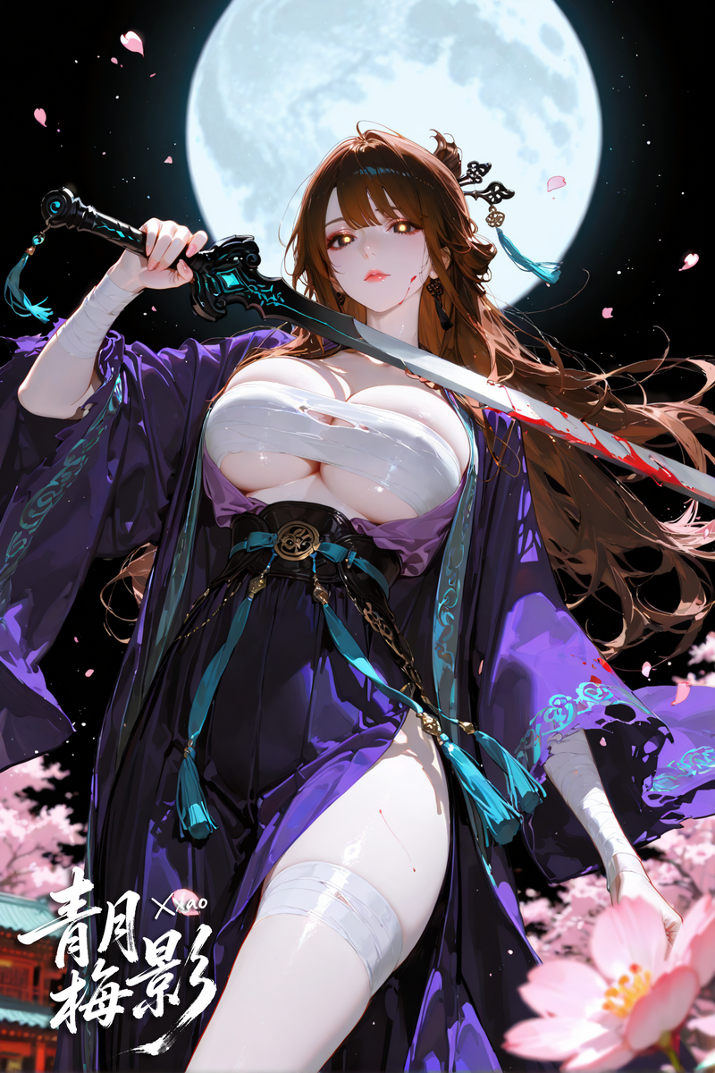 青月梅影-pixiv插画-作品交流服务