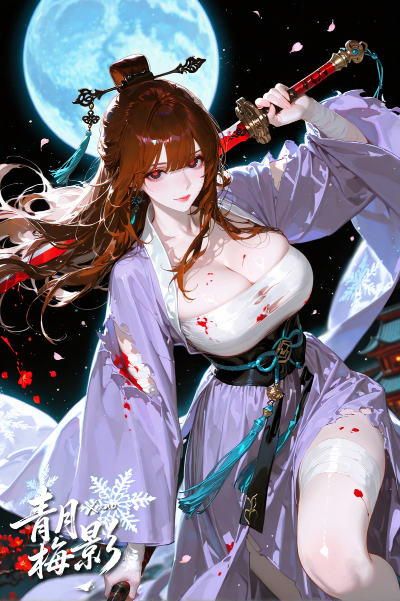 青月梅影-pixiv插画-作品交流服务