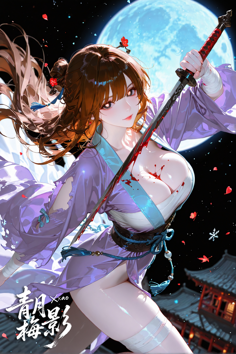 青月梅影-pixiv插画-作品交流服务