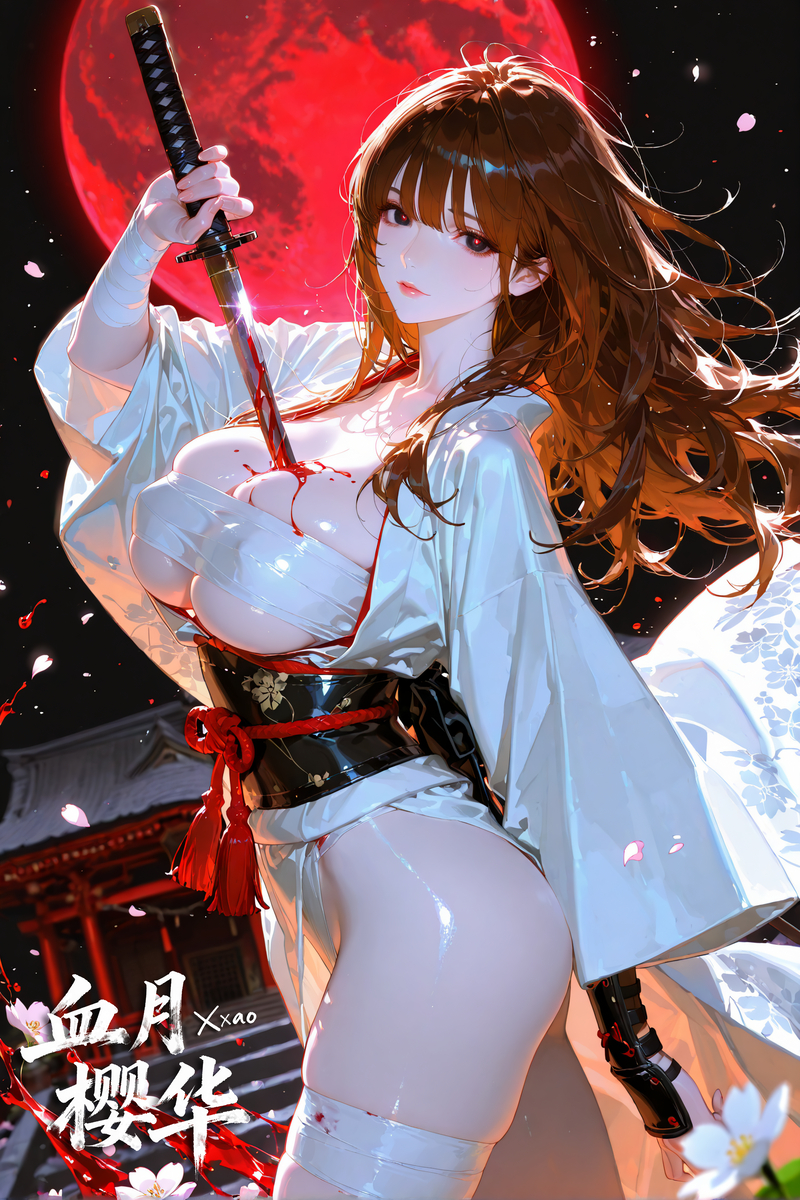 血月樱华-pixiv插画-作品交流服务