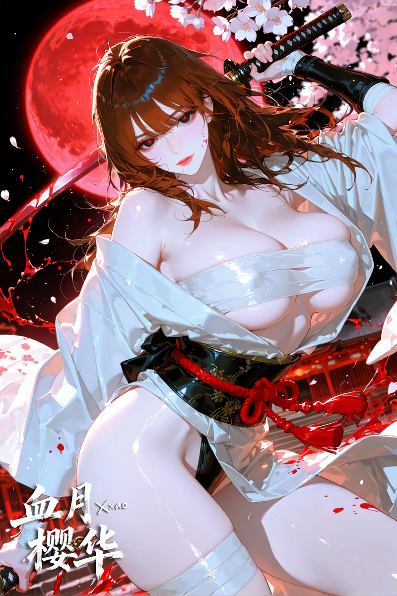 血月樱华-pixiv插画-作品交流服务
