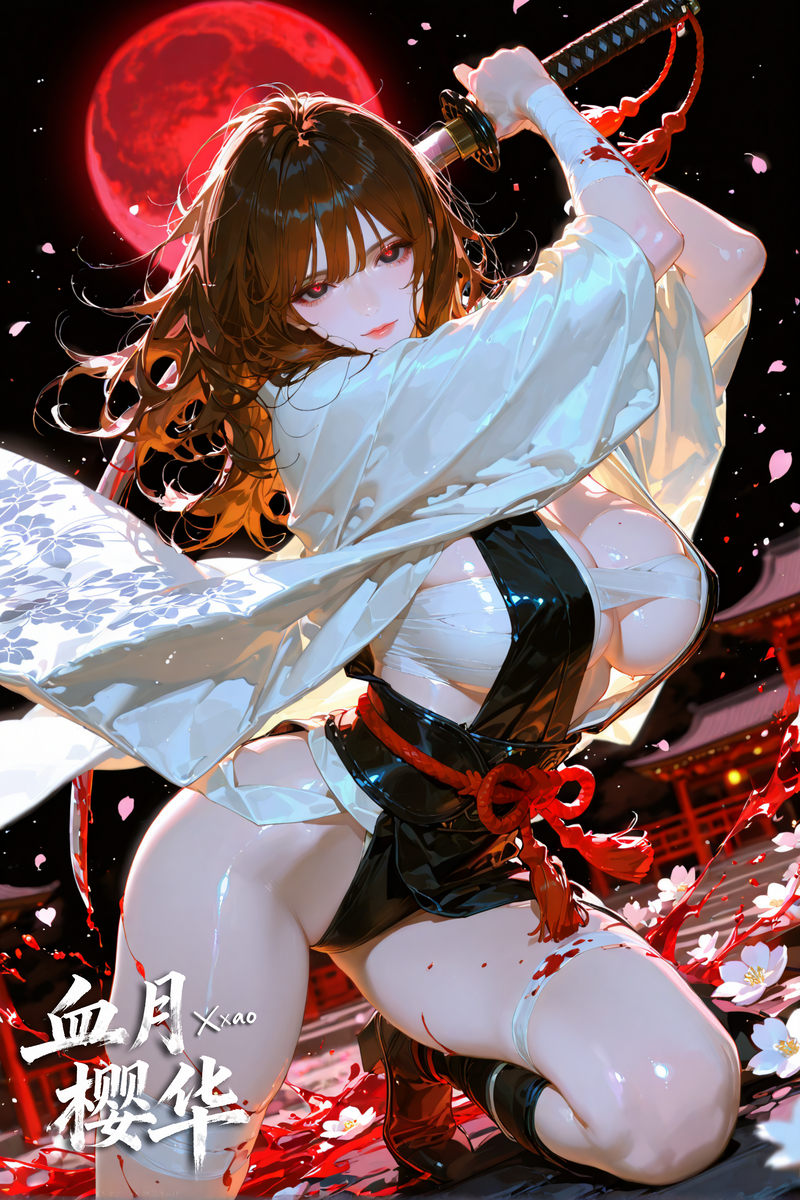 血月樱华-pixiv插画-作品交流服务