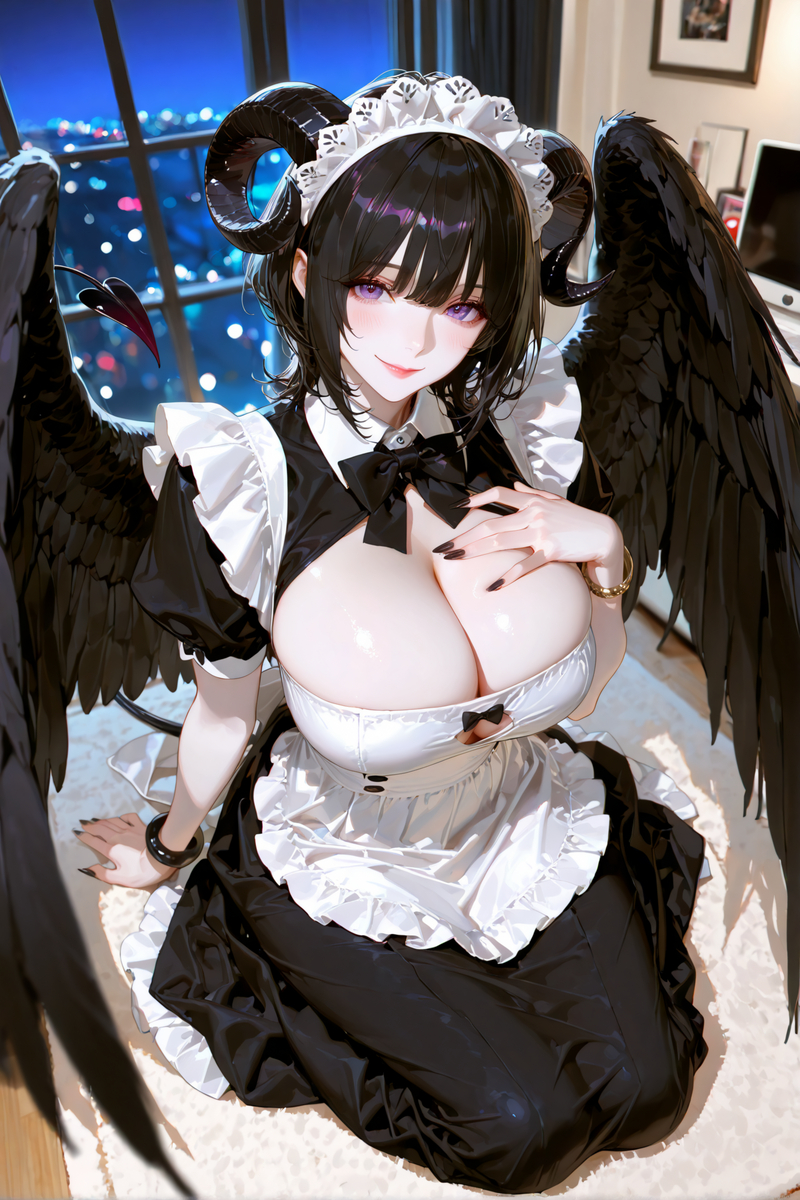 恶魔女仆-pixiv插画-作品交流服务