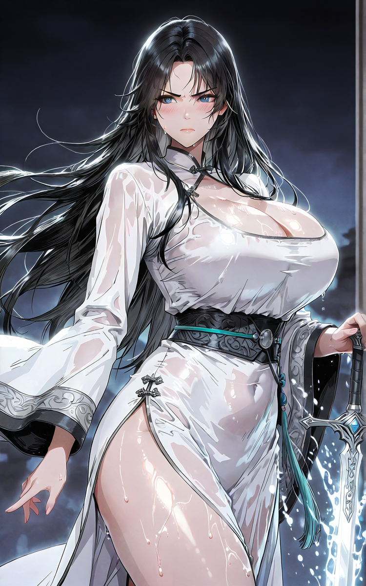 少女版裴语涵（雨中限定版）-pixiv插画-作品交流服务