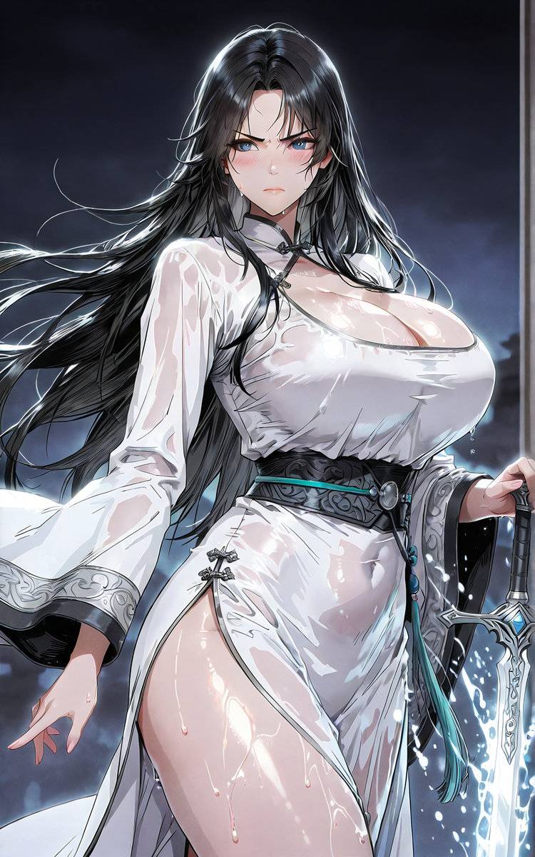 少女版裴语涵（雨中限定版）-pixiv插画-作品交流服务