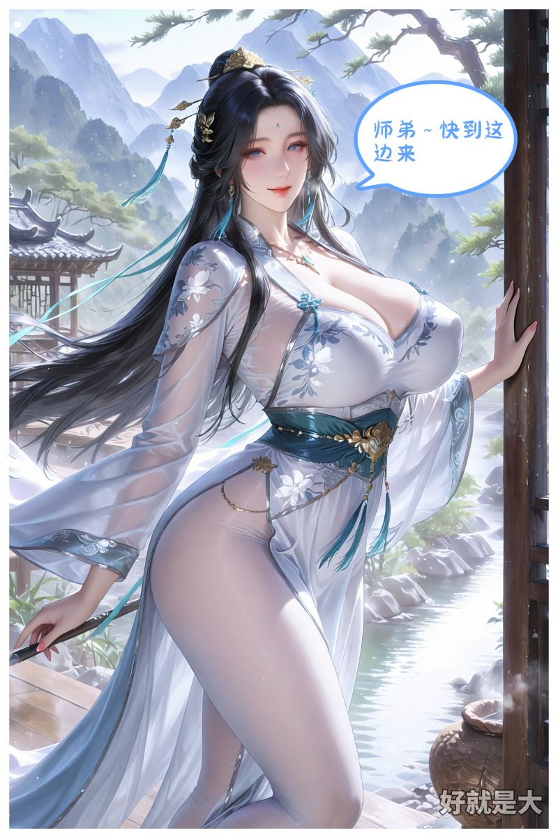 和大师姐一起下山游玩-pixiv插画-作品交流服务