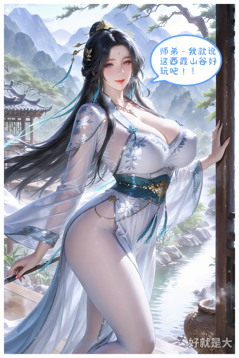 和大师姐一起下山游玩-pixiv插画-作品交流服务