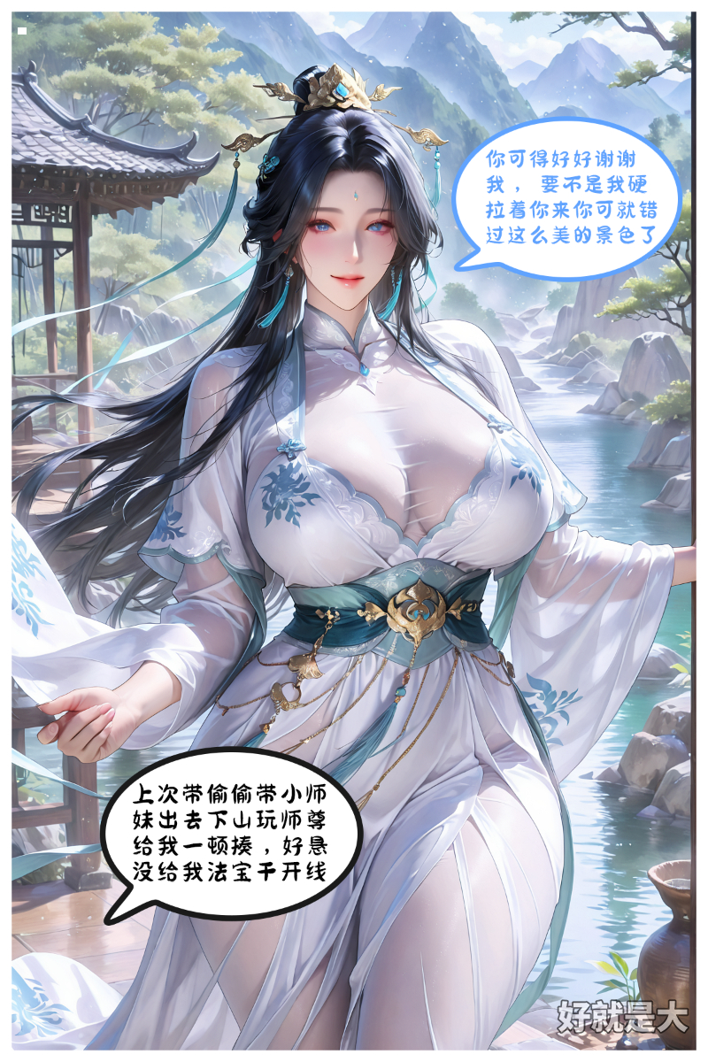 和大师姐一起下山游玩-pixiv插画-作品交流服务