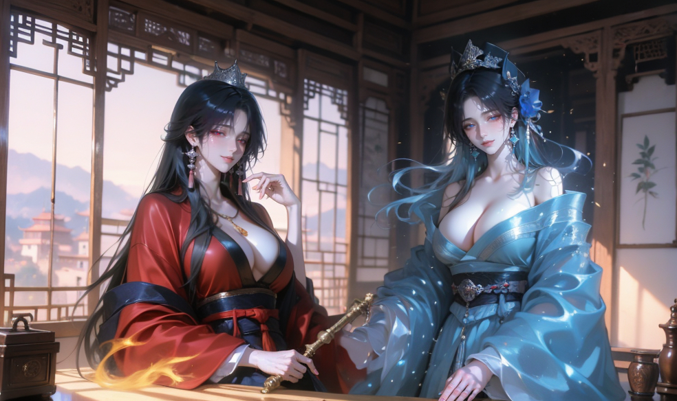 日月同辉（250粉撒个花）-pixiv插画-作品交流服务