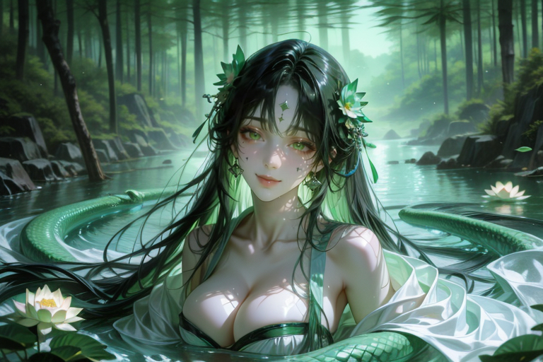 013青蛇结缘-pixiv插画-作品交流服务