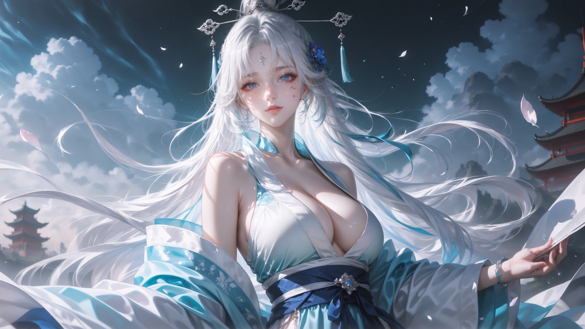 白发仙尊-pixiv插画-作品交流服务