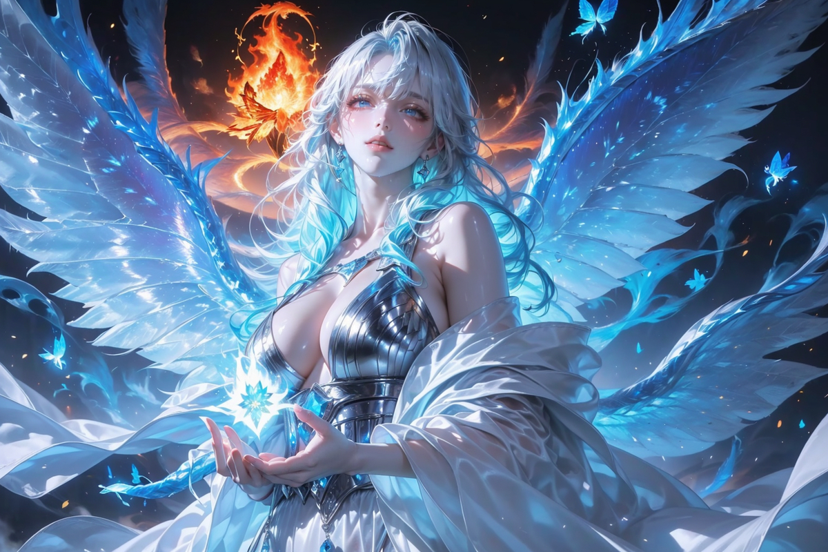 冰翼炎灵-pixiv插画-作品交流服务