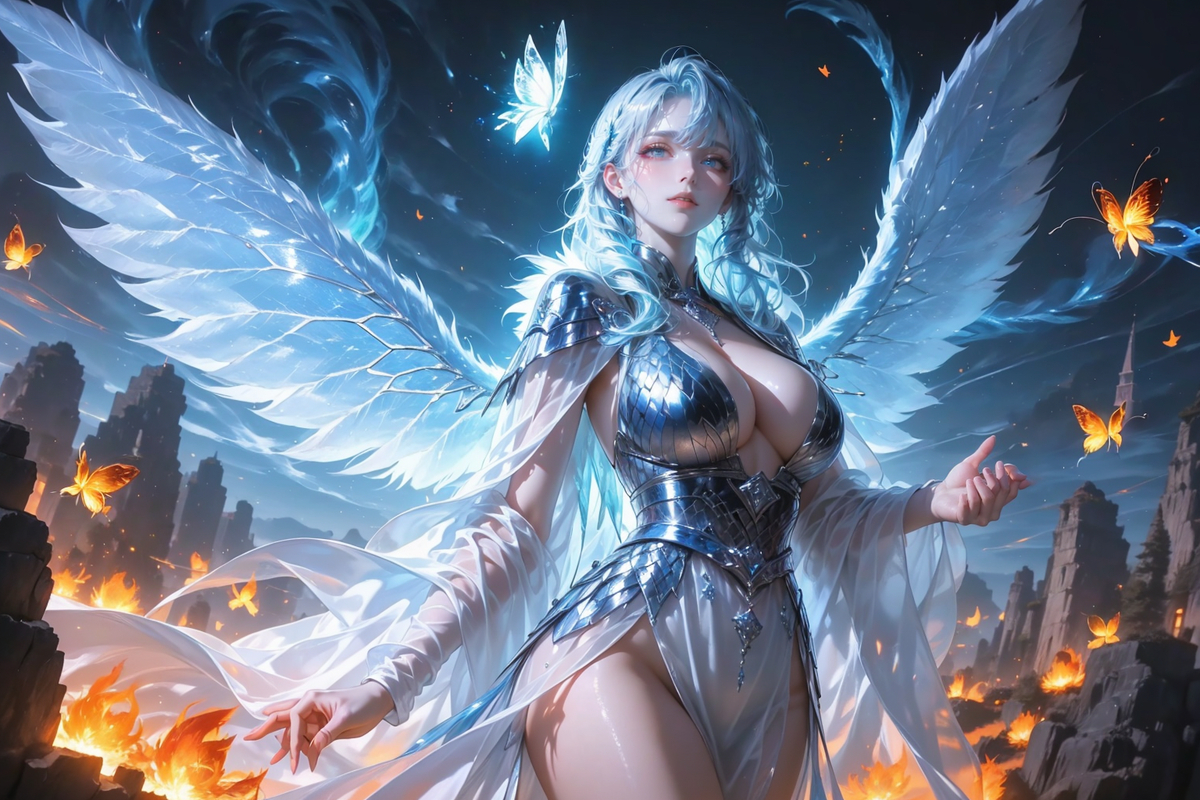 冰翼炎灵-pixiv插画-作品交流服务