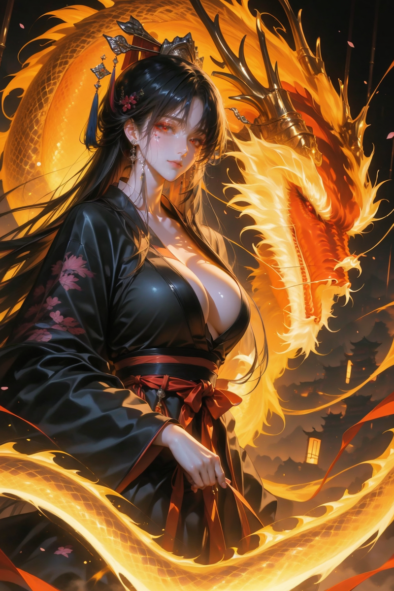 与龙共舞-pixiv插画-作品交流服务