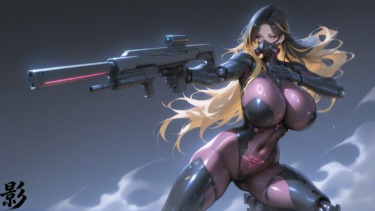 机械少女（枪）-pixiv插画-作品交流服务