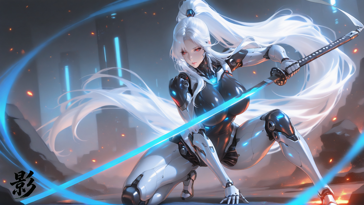 机械少女（剑）-pixiv插画-作品交流服务