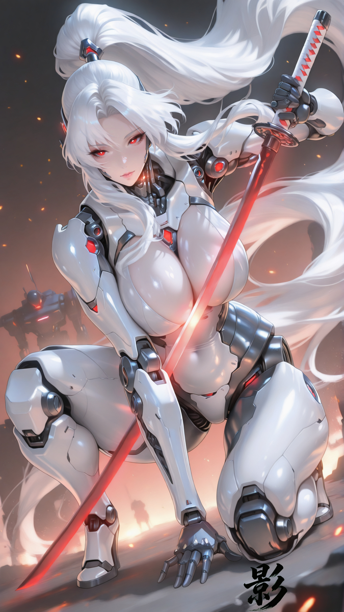 机械少女（剑）-pixiv插画-作品交流服务