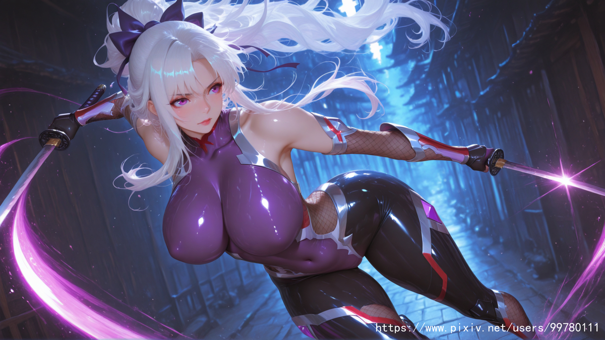 对魔忍——舞动利刃的英姿-pixiv插画-作品交流服务