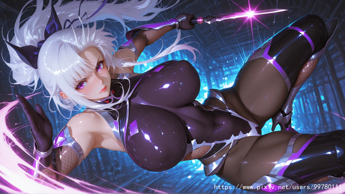 对魔忍——舞动利刃的英姿-pixiv插画-作品交流服务