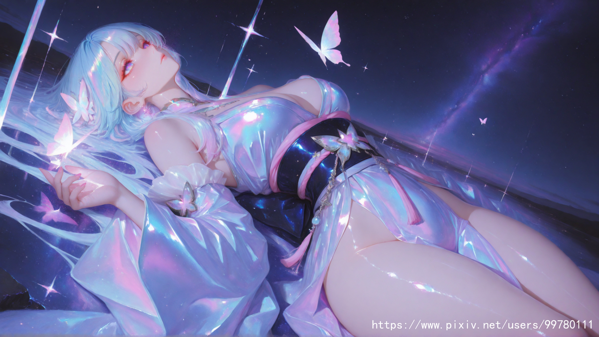 图片[5]-晶辉流转，蝶梦星河-pixiv插画-作品交流服务