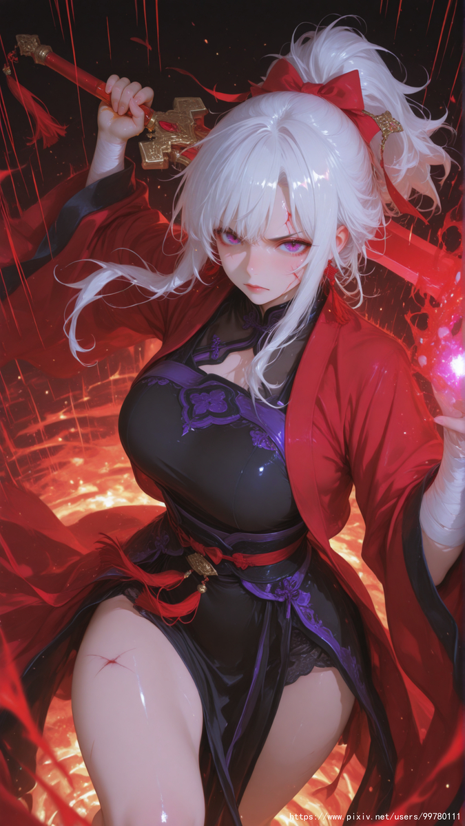 焰起衣翻惊落叶，刀横影动照枫林-pixiv插画-作品交流服务