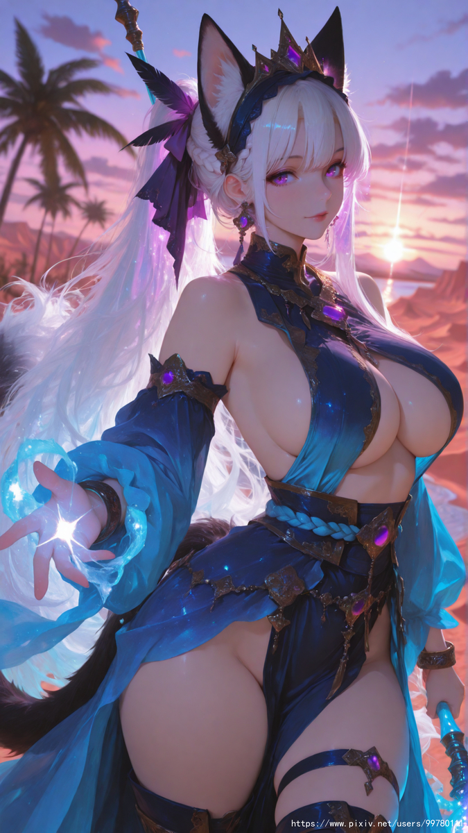 沧澜曳尾,暮海凝光-pixiv插画-作品交流服务