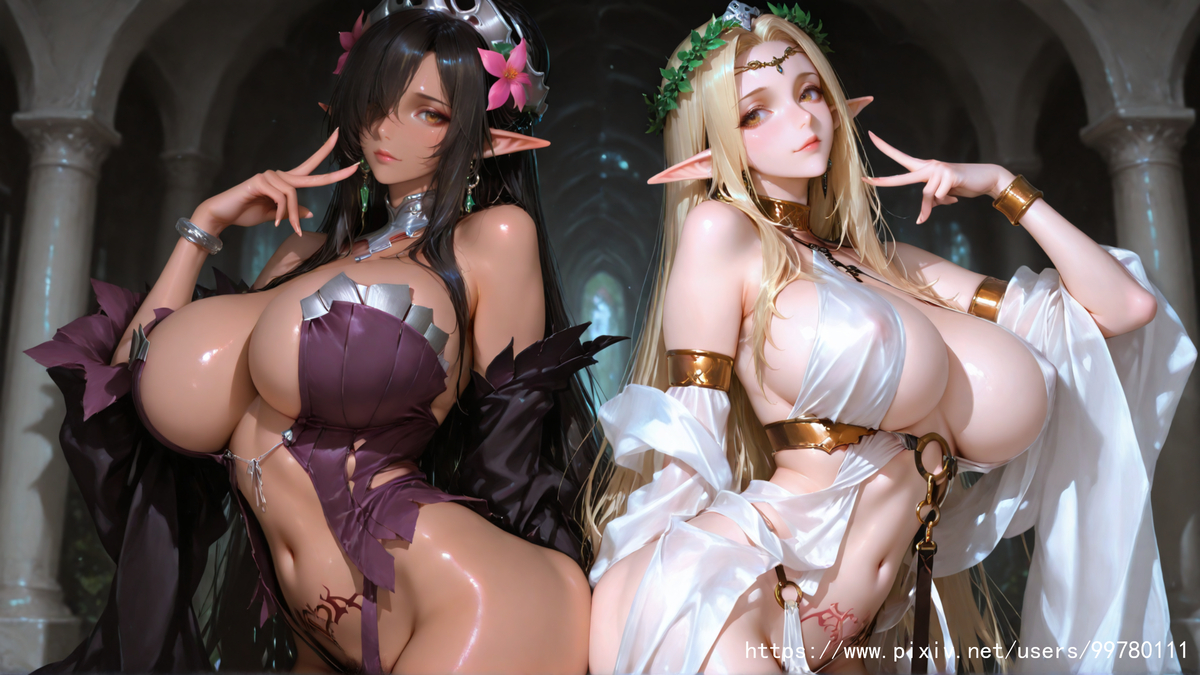 图片[5]-黑与白的女王，共承天命…?-pixiv插画-作品交流服务