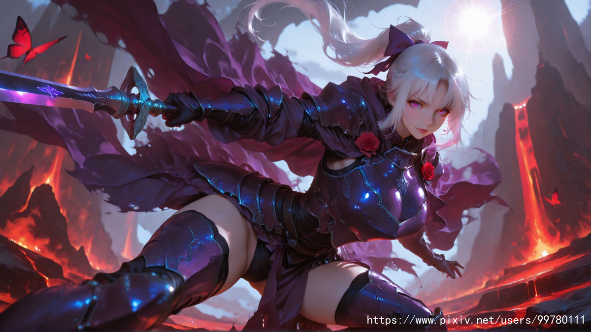 炽燃之誓，击碎熔岩的烬甲蔷薇-pixiv插画-作品交流服务