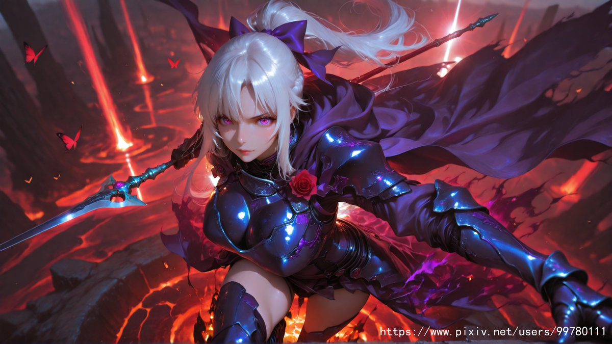 图片[5]-炽燃之誓，击碎熔岩的烬甲蔷薇-pixiv插画-作品交流服务